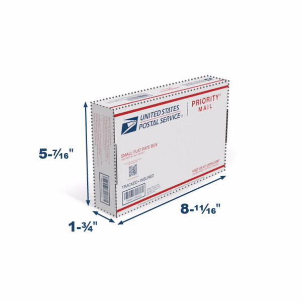 USPS Small Flat Rate Box with dimensions