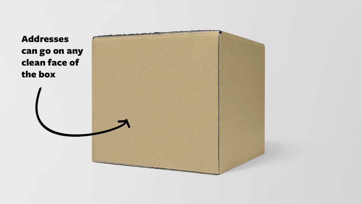 blank shipping box